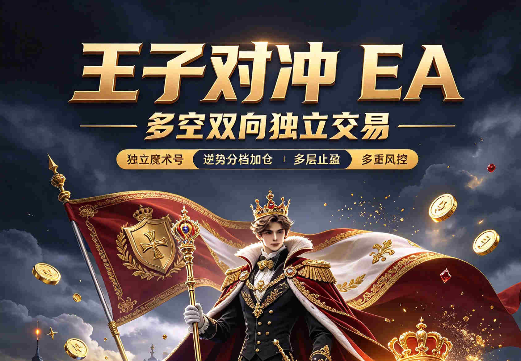 王子对冲 多空双向网格  MT5 EA 源码